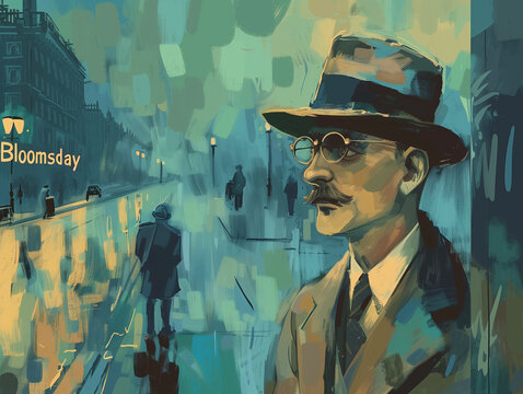 James Joyce Bloomsday Dublin Poster Illustration