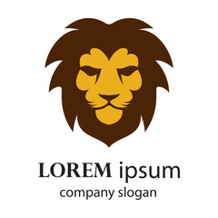 Elegant and dignified lion head logo design