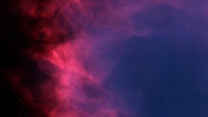 Cosmic background with a blue purple nebula and stars
