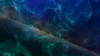 colorful nebula gas cloud