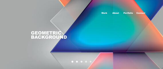 Gradient triangle geometric minimal wallpaper