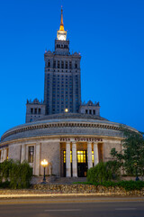 Obraz premium 2023-06-07; evening Palace of Culture city center, Warsaw Poland