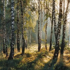 Fototapeta premium Birch Grove,birtch