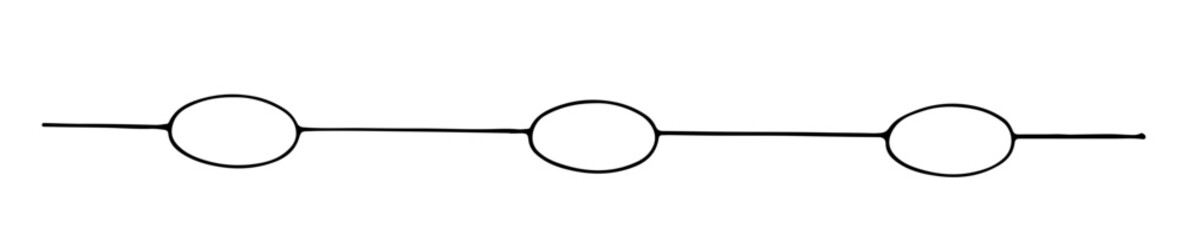Abstract Border Divider Line Art Hand Drawn