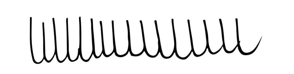 Abstract Border Divider Line Art Hand Drawn