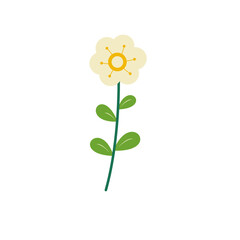 Abstract Cute Sticker Hand Drawn Line Art Floral Botanical