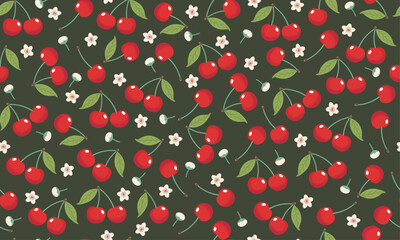 a sweet red cherry pattern
