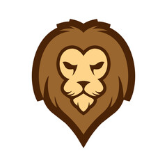 Elegant and dignified lion head logo design