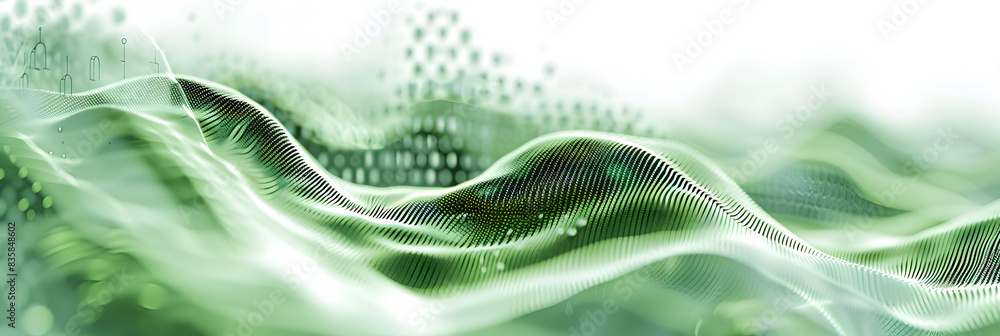 Poster design a vector artwork showcasing the movement and energy of sound waves in a wave. 