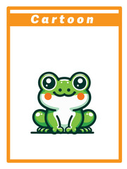 Cartoon frog design, with simple style