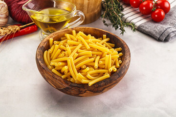 Italian pasta Maccherony for cooking