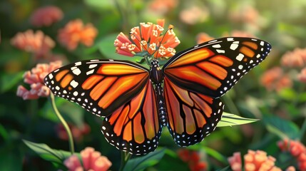 Fototapeta premium Butterfly Cartoon Kit Display