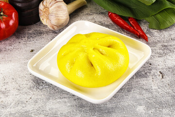 Asian stuffed steamed Bun Bao