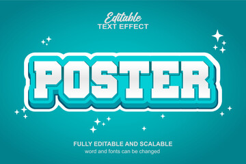 POSTER 3D EDITABLE TEXT EFFECT VECTOR FILE