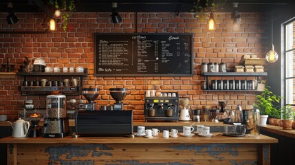 The Cozy Coffee Shop Counter