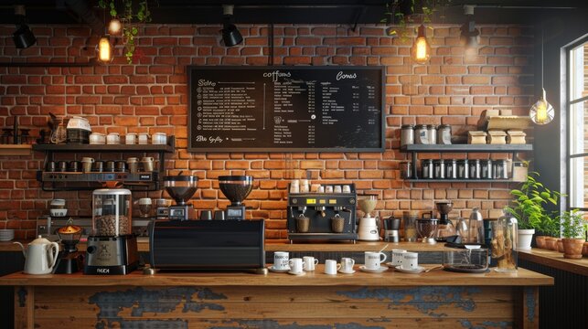 The Cozy Coffee Shop Counter
