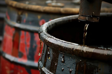 photo of an oil barrel