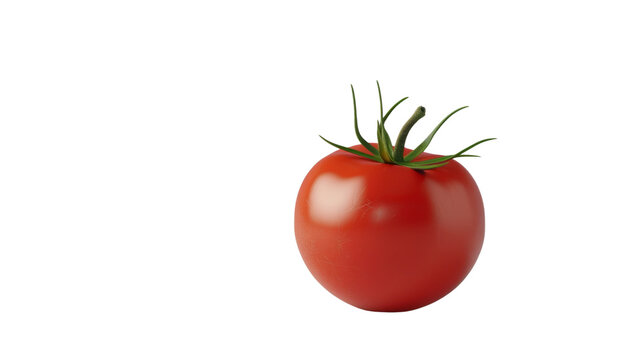 Fresh red tomato isolated on black background. Perfect for healthy eating, vegan, and culinary presentations. High-quality stock photo.