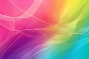 vibrant rainbow gradient abstract design with magenta, turquoise, and lime colors symbolizes harmony and positivity. generative ai