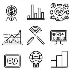 business icon, communication icon, strategy icon, leadership icon, management icon, marketing icon, teamwork icon, web icon, technology icon, finance icon, office icon, development icon, investment ic