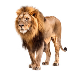 Asiatic Lion full body isolate on transparency background PNG