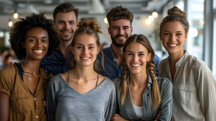 Fototapeta premium portrait of a group of young professionals smiling