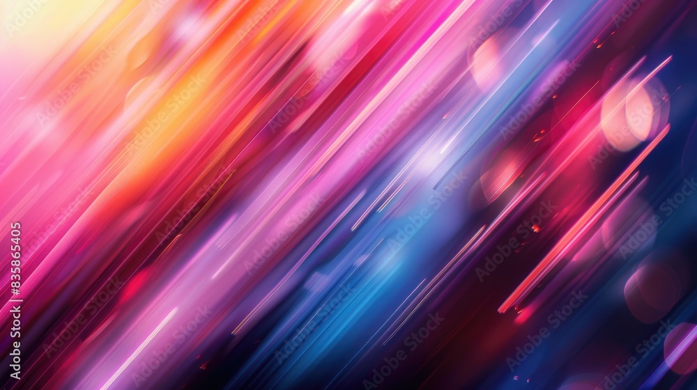 Poster abstract artistic background with colorful soft light gradients and blurred linear motion