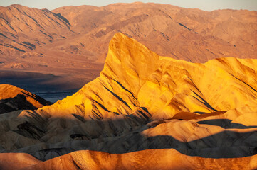 Zabriski point is one of the most colourful spots in Death Valley national park, in particular...