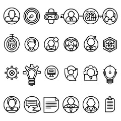 business icon, communication icon, strategy icon, leadership icon, management icon, marketing icon, teamwork icon, web icon, technology icon, finance icon, office icon, development icon, investment ic