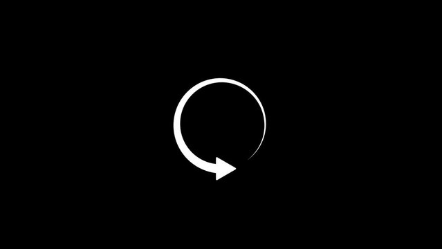 Refresh button icon animation, circle arrow icon set, reload, rotation on background	
