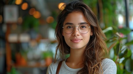 Obraz premium smart people with technologies to boost business success portrait of confident young female entrepreneur standing while holding a laptop in a modern business office. stock image
