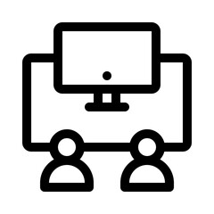 coworkers line icon