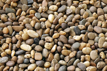 Abstract scene of Many color Rock or mini Stone on the Ground Texture Background  