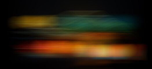 Abstract light trails on the dark background