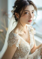 The smile of bride