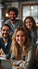 Fototapeta premium portrait of a group of young professionals smiling