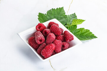 Rope sweet juicy raspberry heap