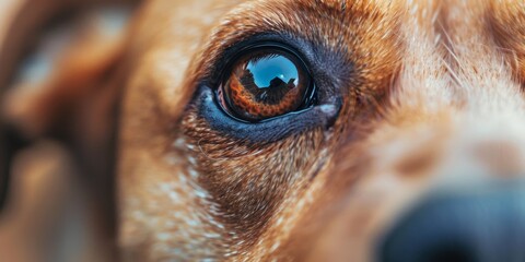 Dog Eye Close-up - Man's Best Friend, Pet, Animal, Biodiversity, World Environment Day, 4K Wallpaper. A detailed close-up of a dog's eye, capturing the intricate details and textures of this fascinati