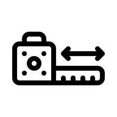 tape measure line icon