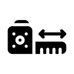 tape measure glyph icon