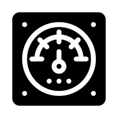 voltmeter glyph icon