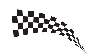 Racing flag graphic design element template vector illustration. isolated on white background. EPS 10