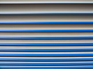 Horizontal sunshades or bioclimatic pergolas. A structure with adjustable slat roofing system. A protection from the sun. Aluminium pergola