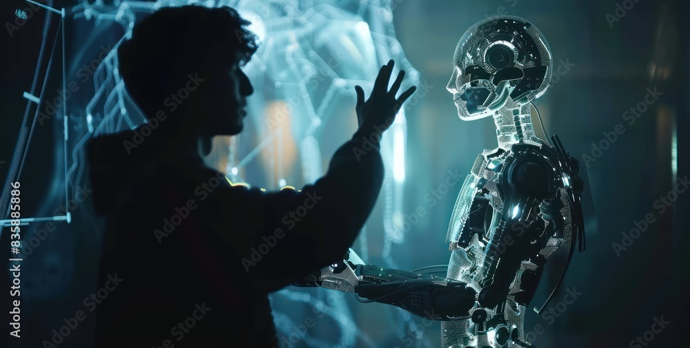 Poster man and robot interaction