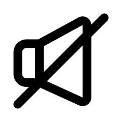 mute volume speaker line icon 