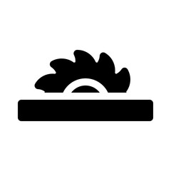 wheel saw glyph icon