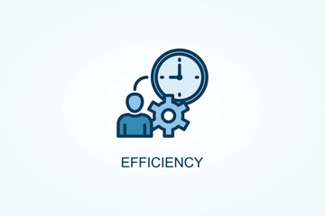 Efficiency vector  or logo sign symbol illustration