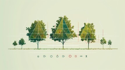 Automated Irrigation theme side view Optimizing irrigation systems with AI Digital tone Triadic color scheme