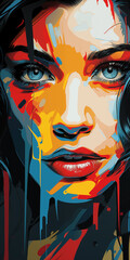 Contemporary Color Splash Woman