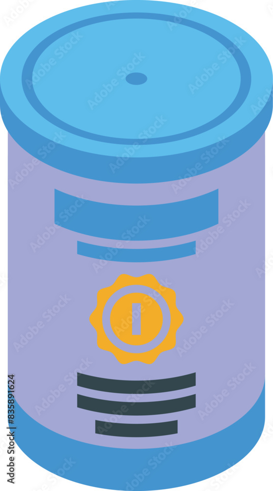 Aufkleber isometric smart speaker icon with modern technology and digital device illustration. vector, isolate